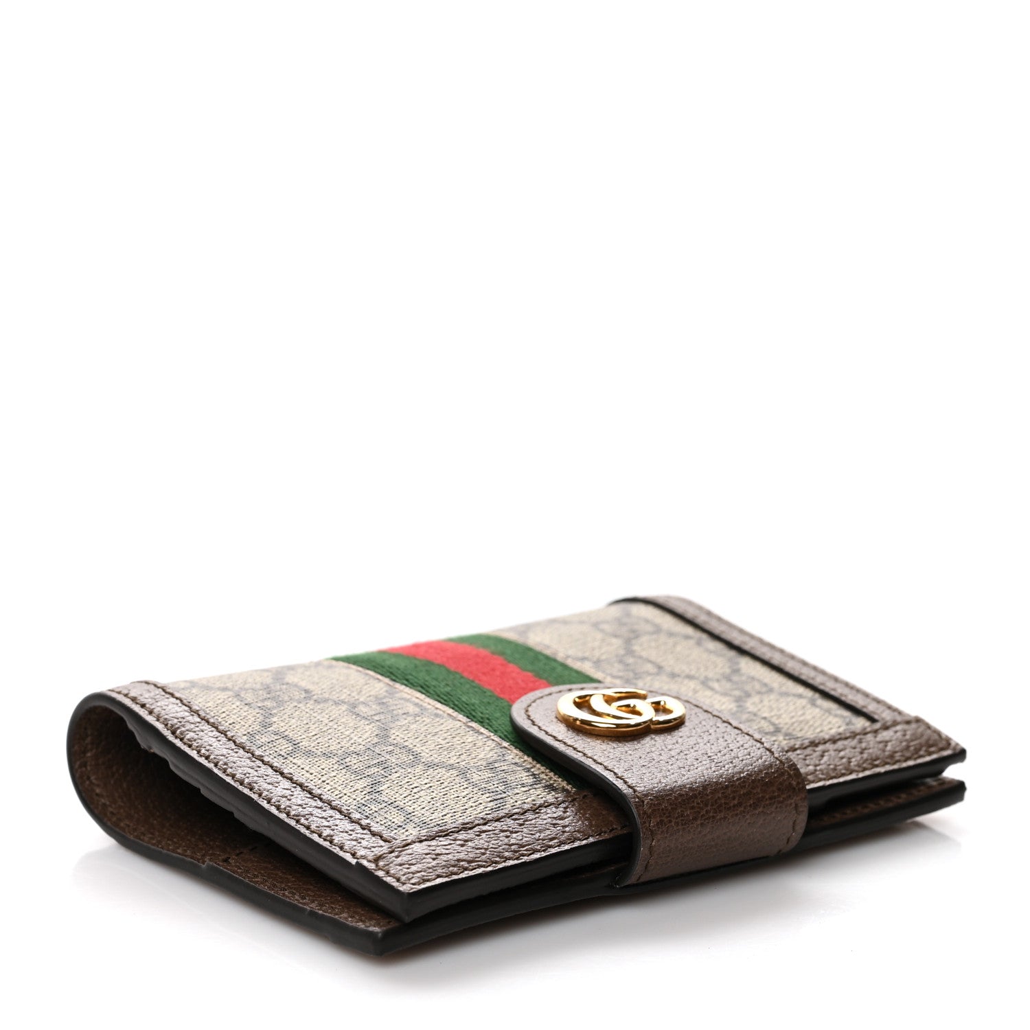 Gucci GG Supreme Monogram Web Ophidia Passport Case Beige New Acero 4 of 9