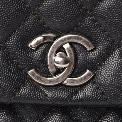 Chanel Caviar Quilted Medium Coco Handle Flap Black 12 of 12