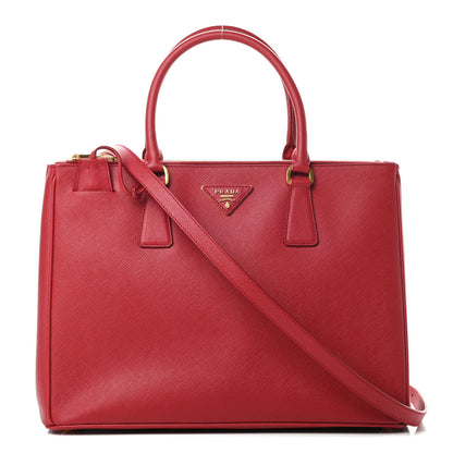 Prada Saffiano Medium Galleria Double Zip Tote Fuoco 1 of 15