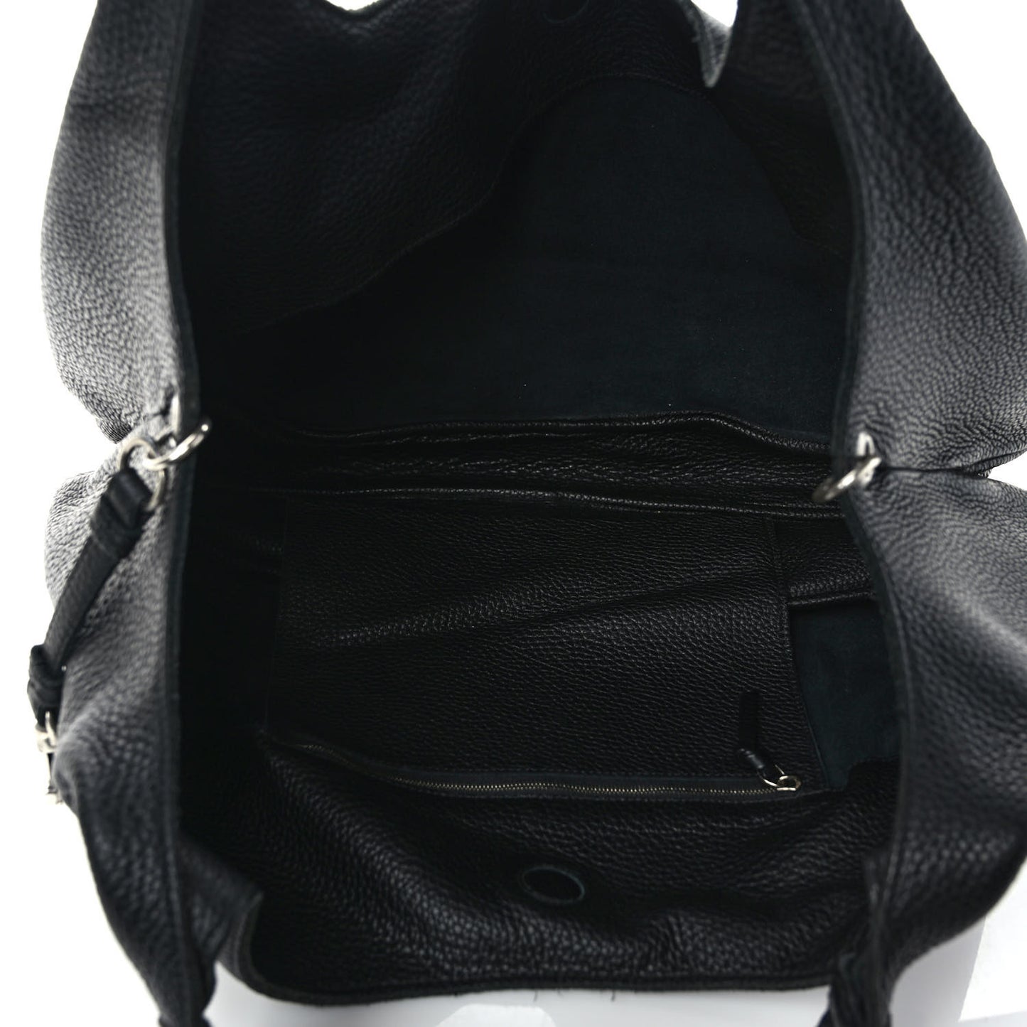 Grained Calfskin Large Campana Black