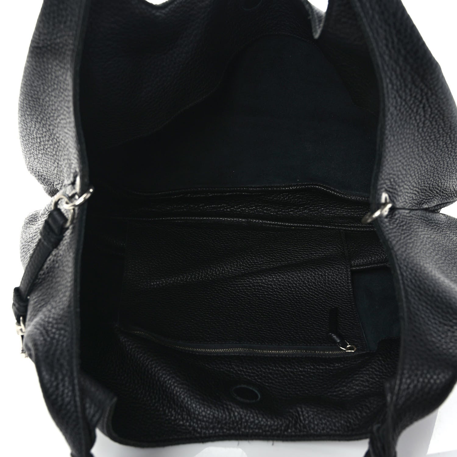 Bottega Veneta Grained Calfskin Large Campana Black 5 of 8
