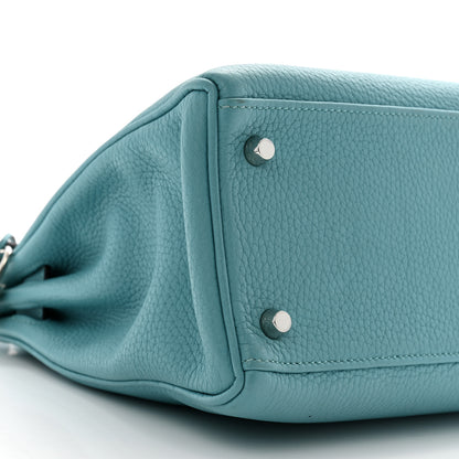 Hermes Taurillon Clemence Kelly Retourne 28 Turquoise 9 of 15