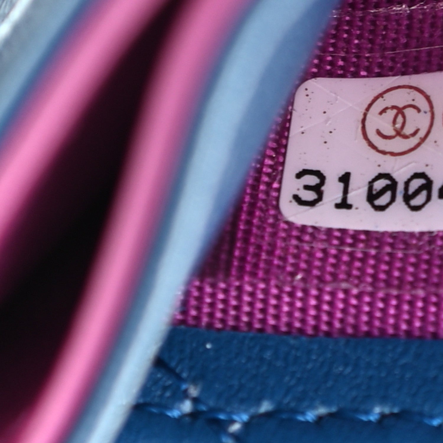 Chanel Lambskin Quilted Card Holder Blue Pink 8 of 8