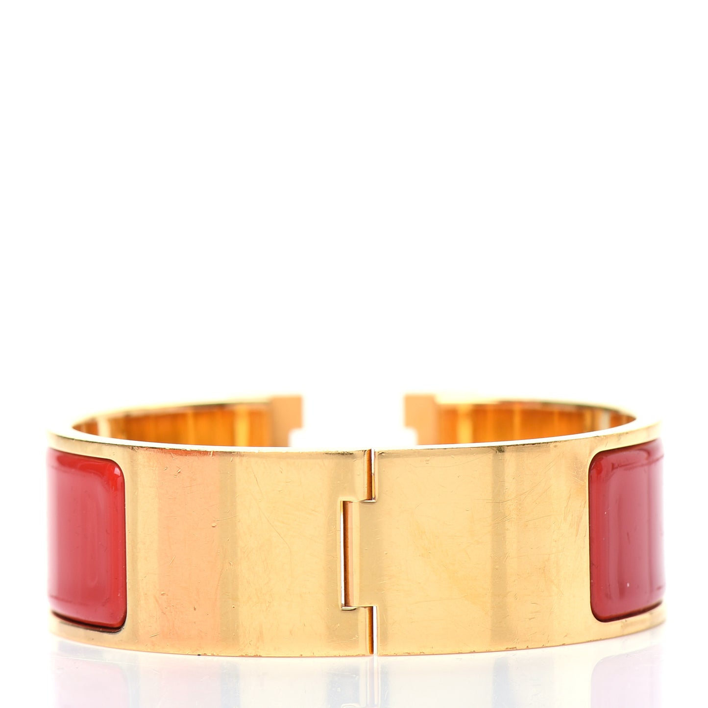 Enamel Wide Clic Clac H Bracelet PM Red