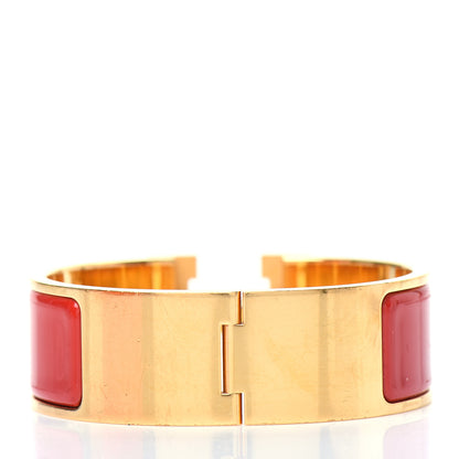 Hermes Enamel Wide Clic Clac H Bracelet PM Red 3 of 5