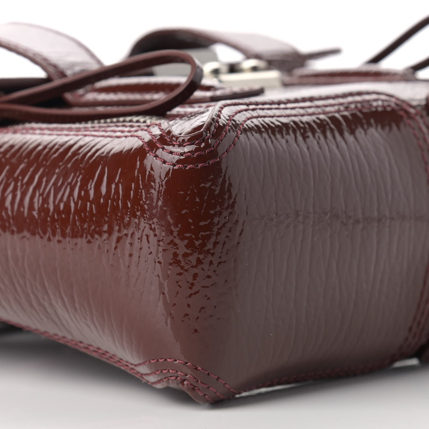 3.1 Phillip Lim Textured Patent Mini Pashli Satchel Burgundy 8 of 14