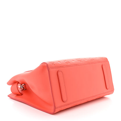 MCM Calfskin Ottomar Monogram Medium Essential Tote Hot Coral 4 of 9