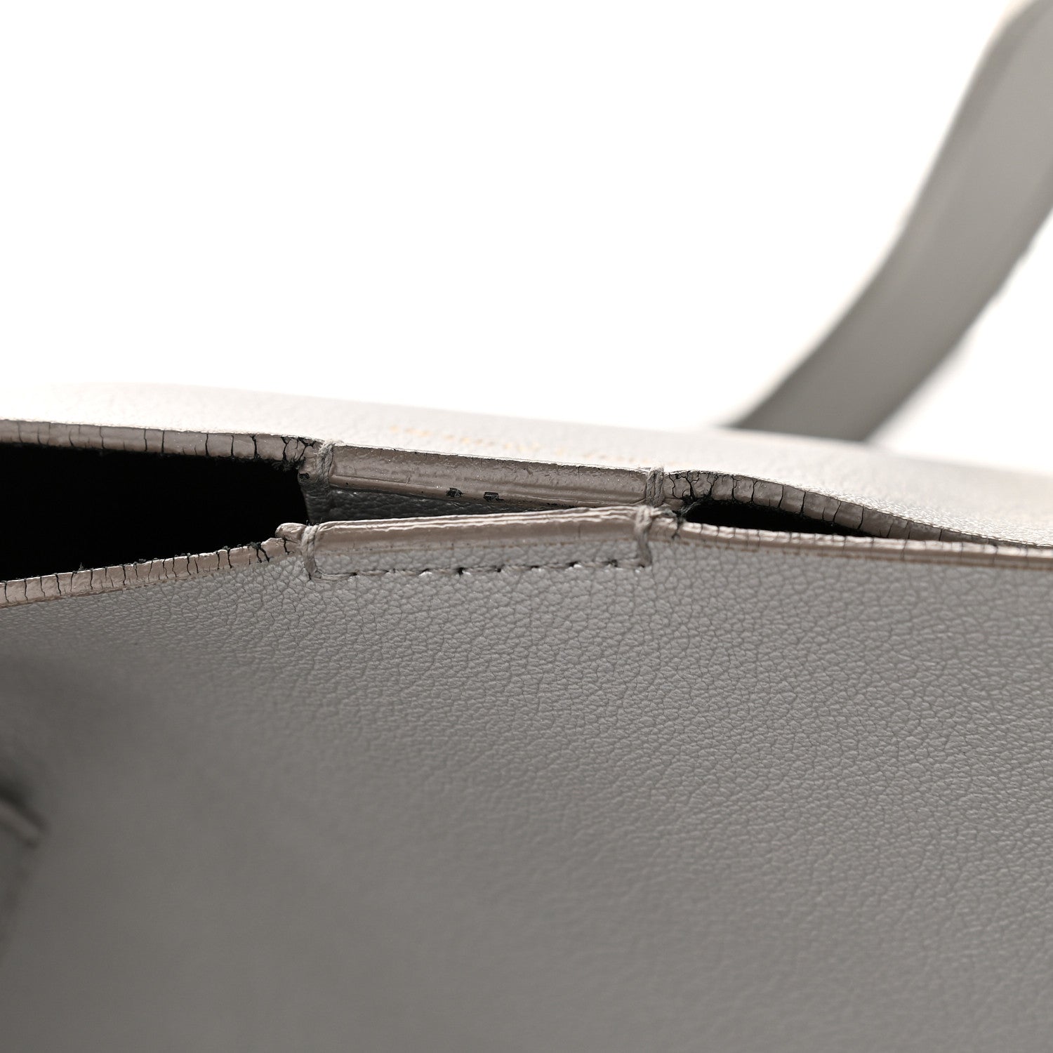 Saint Laurent Metallic Calfskin Large Shopping Tote Silver 14 of 21