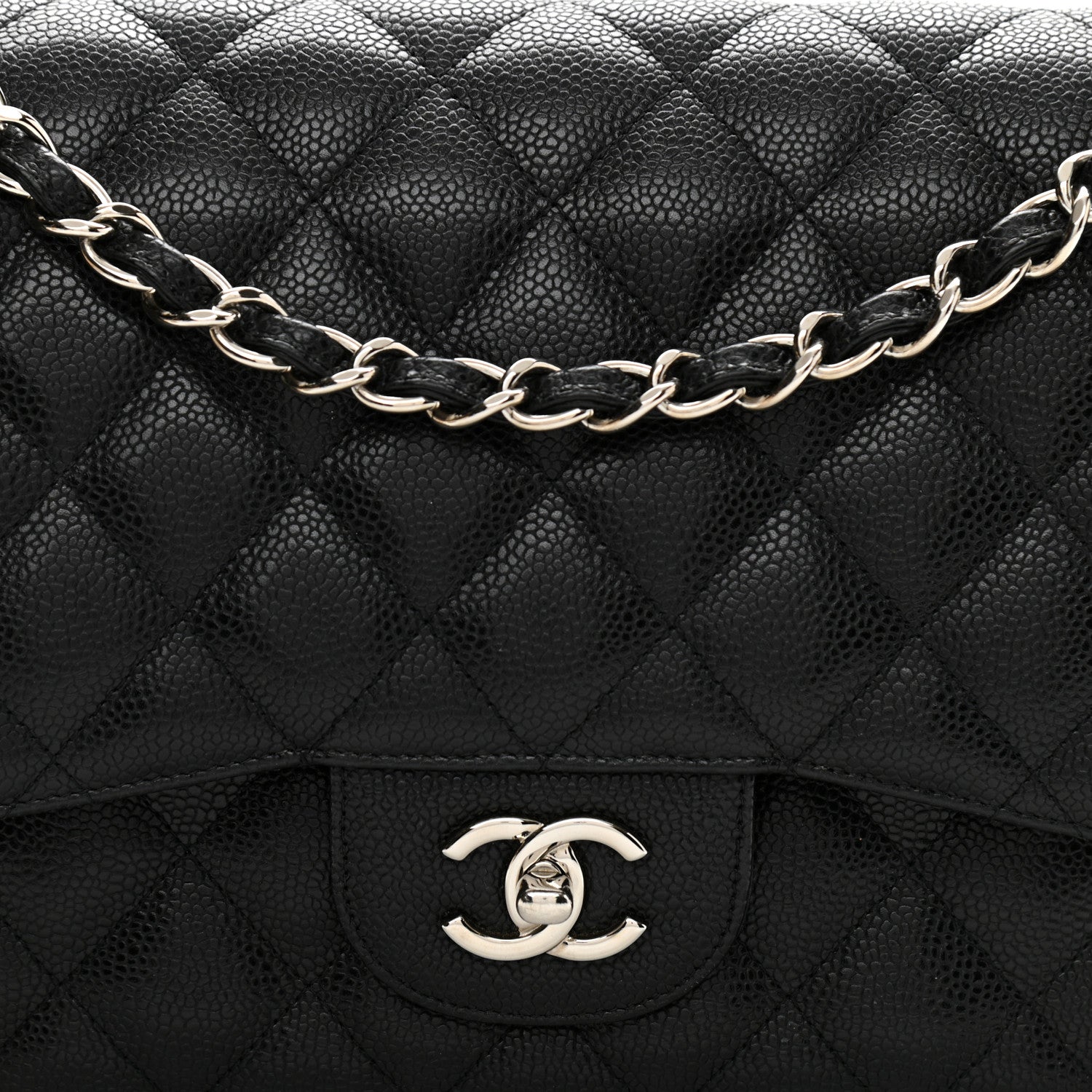 Chanel Caviar Quilted Jumbo Double Flap Black 8 of 11