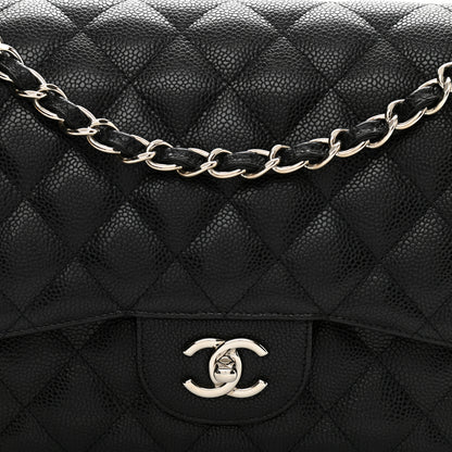 Chanel Caviar Quilted Jumbo Double Flap Black 8 of 11