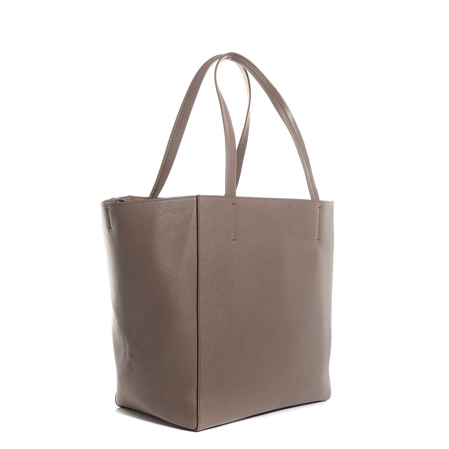 Grained Calfskin Small Phantom Luggage Cabas Taupe