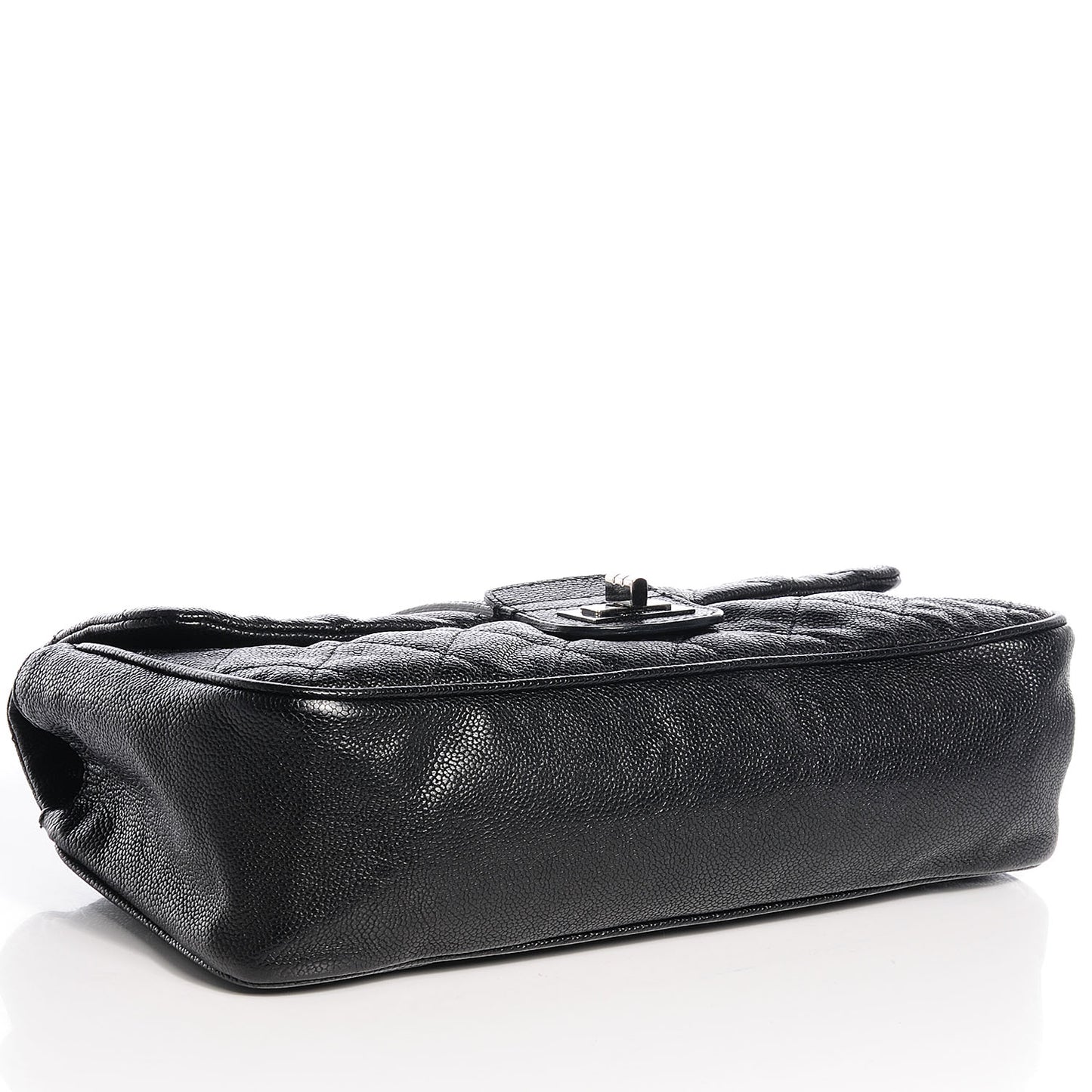 Caviar Jumbo Mademoiselle Flap Black