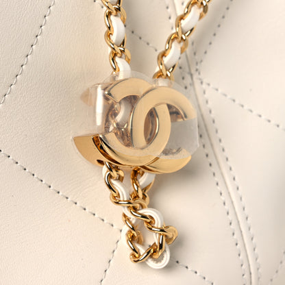 Chanel Calfskin Quilted Small Shopping Bag White 11 of 12