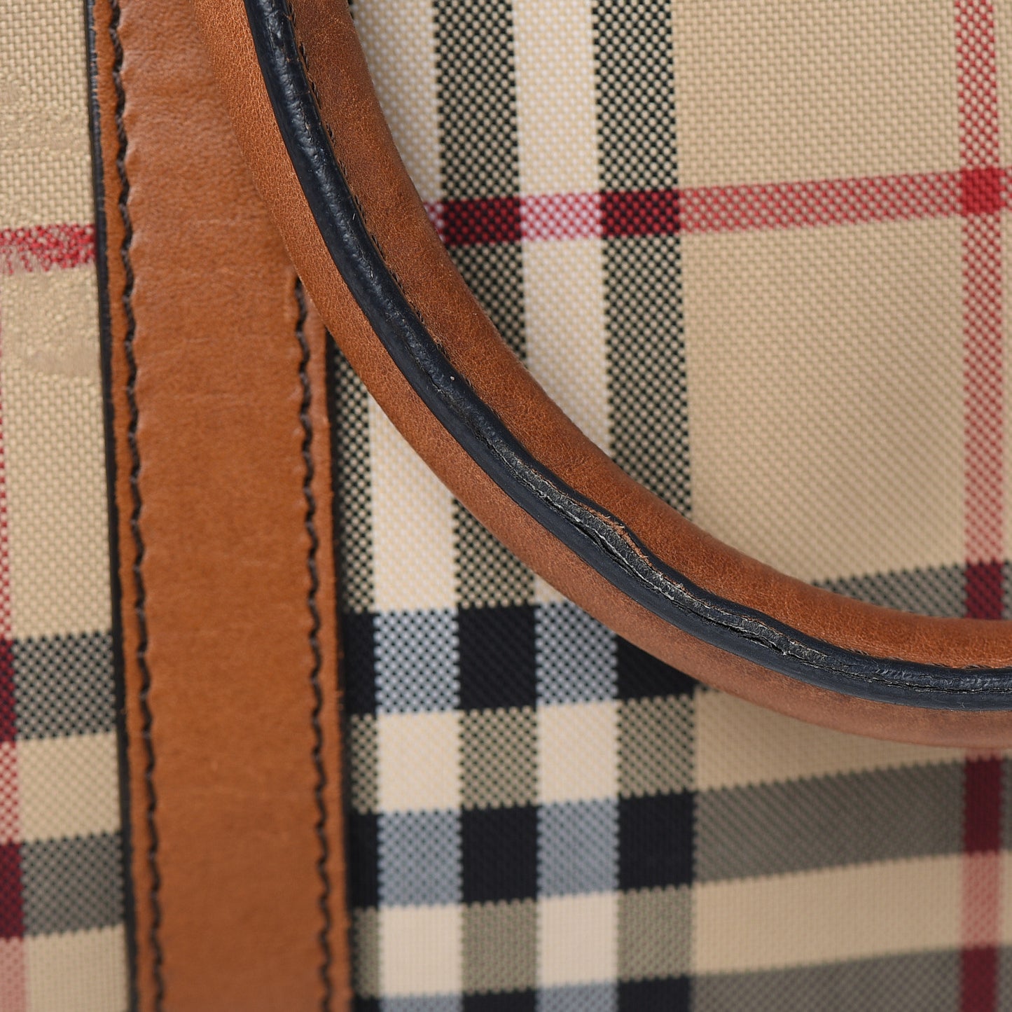 Nylon Horseferry Check Newburg Briefcase Tan