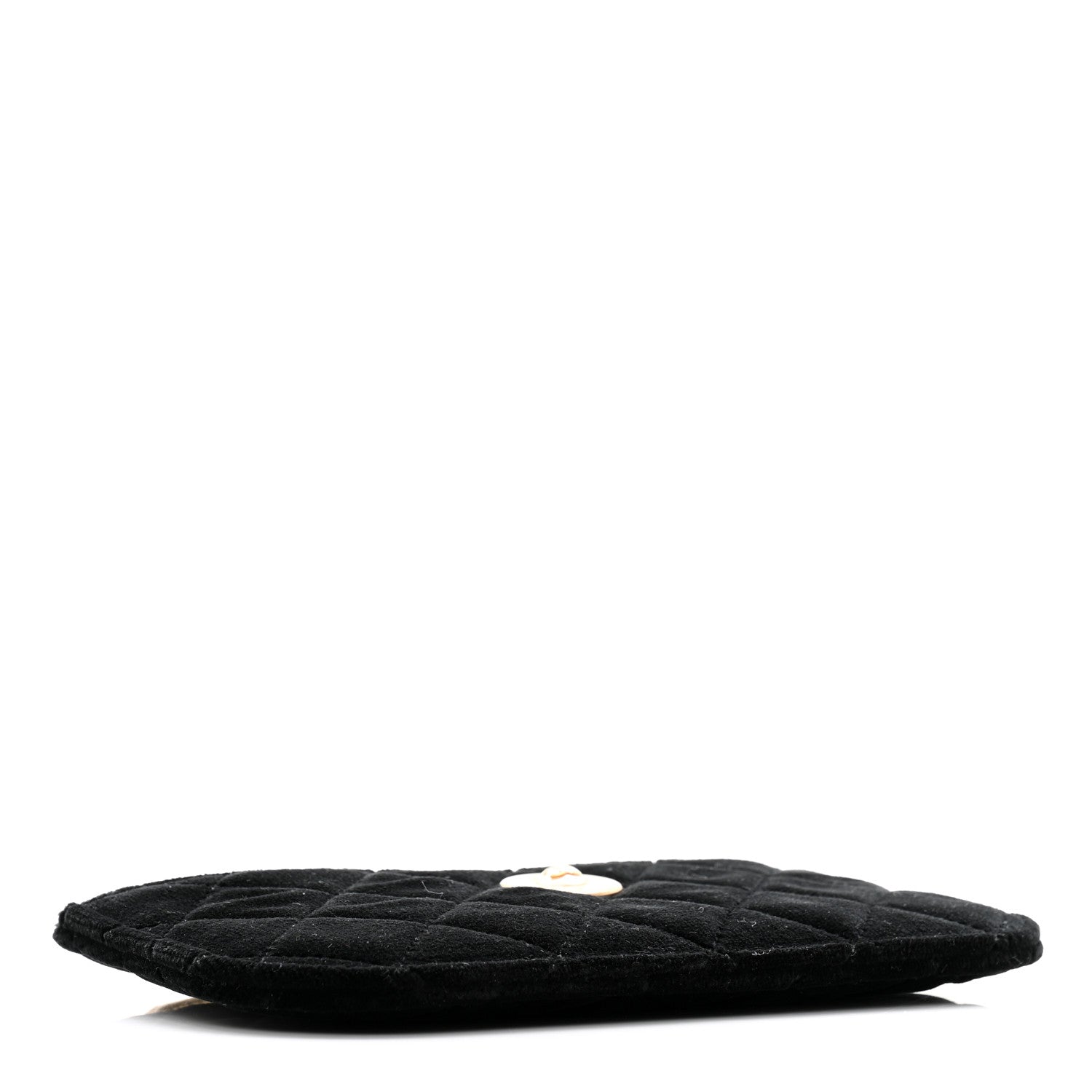 Chanel Velvet Metallic Lambskin Quilted Cosmetic Case Black 4 of 8