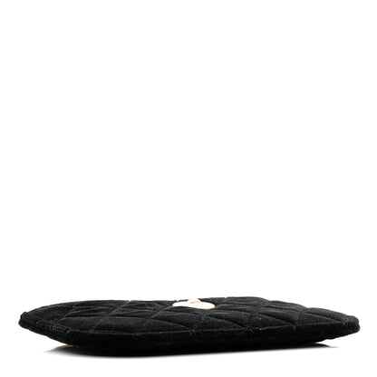 Chanel Velvet Metallic Lambskin Quilted Cosmetic Case Black 4 of 8