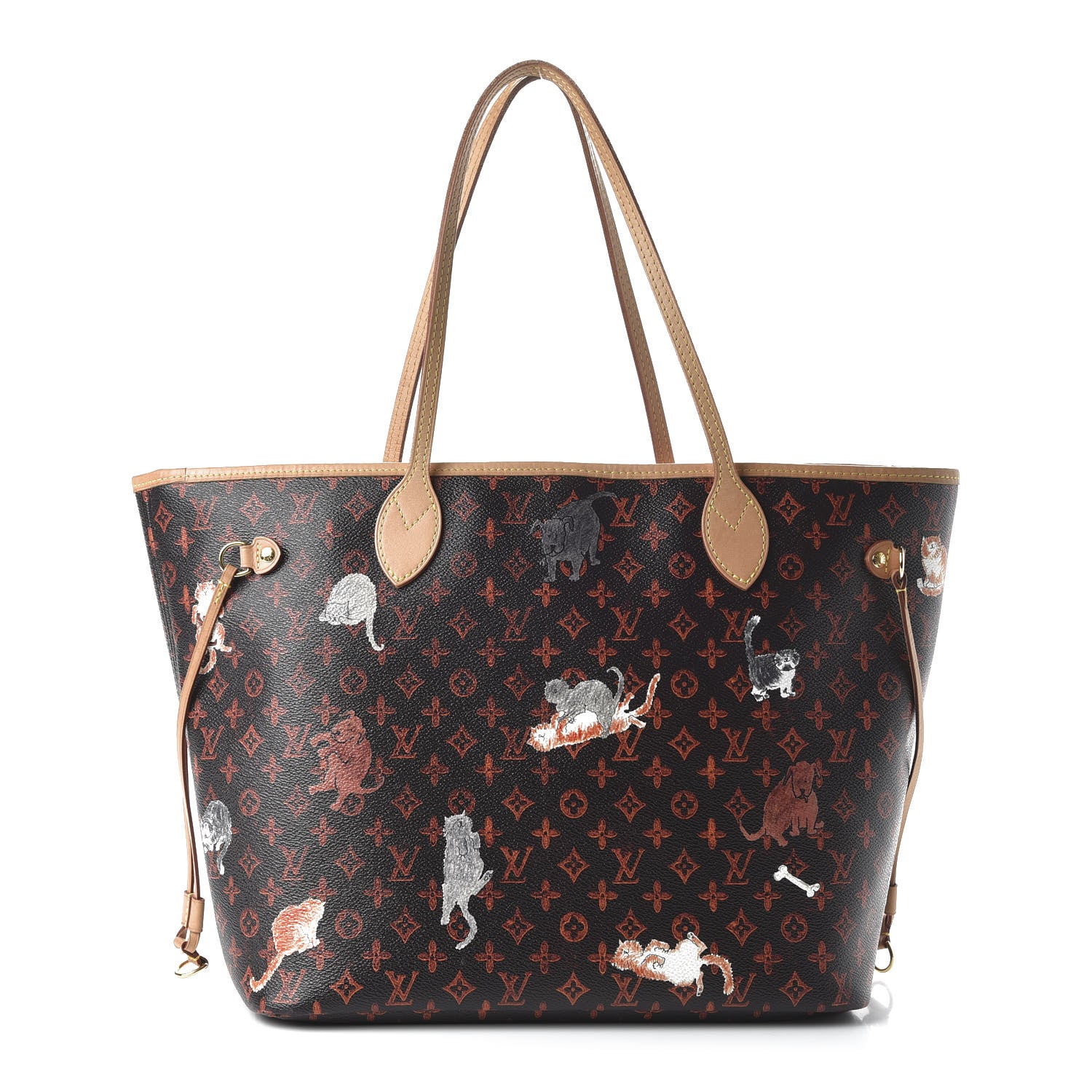 Louis Vuitton Catogram Neverfull MM Marron 2 of 11