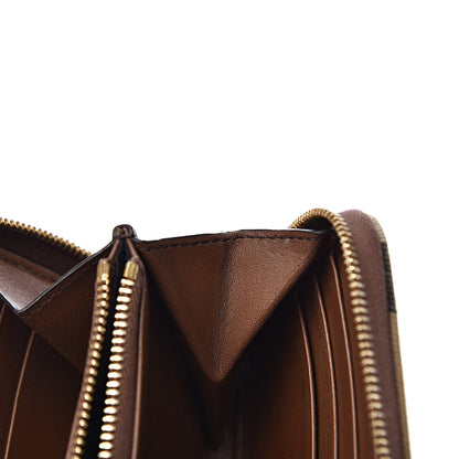 Burberry Calfskin House Check Elmore Zip Around Wallet Tan 7 of 12