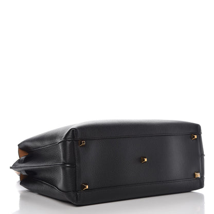 MCM Grained Calfskin Large Milla Tote Black 5 of 14