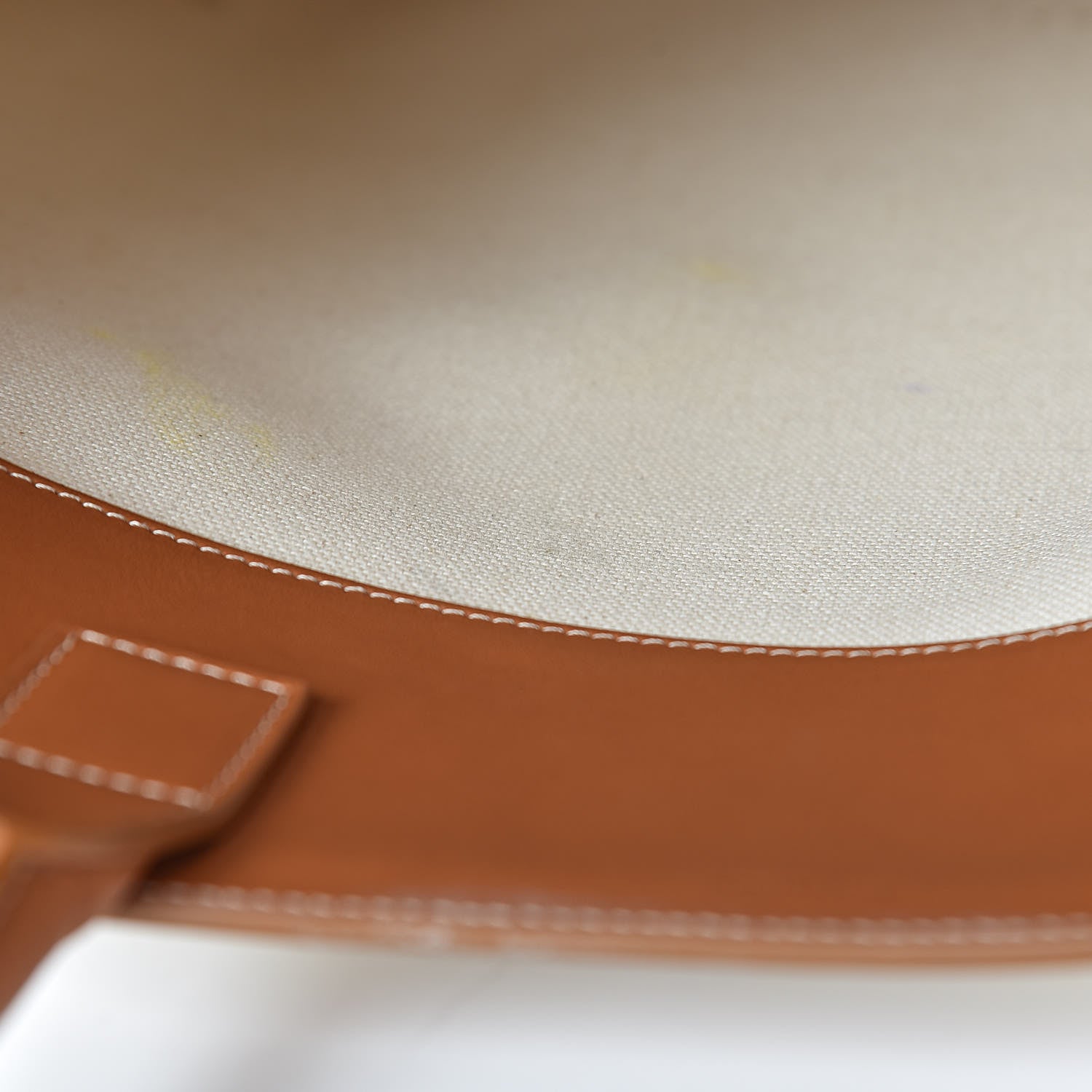 Celine Canvas Calfskin Vertical Cabas Natural Tan 10 of 19