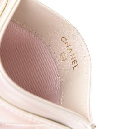 Chanel Iridescent Lambskin Quilted Card Holder Ivory 6 of 8