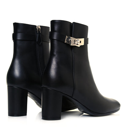 Hermes Calfskin Saint Germain Ankle Boots 37.5 Black 4 of 12