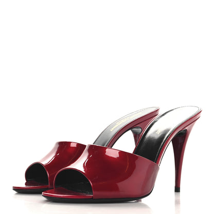 Saint Laurent Vernice Gloss La 16 95 Mule Sandals 39 Tibet Red 4 of 10