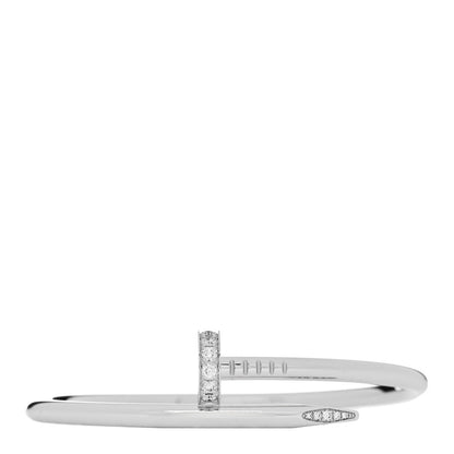 Cartier 18K White Gold Diamond Juste Un Clou Bracelet 16 1 of 5