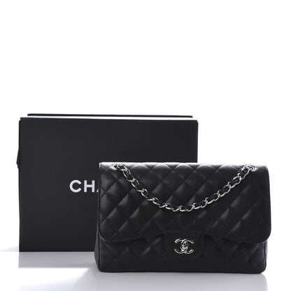 Chanel Caviar Quilted Jumbo Double Flap Black 10 of 10