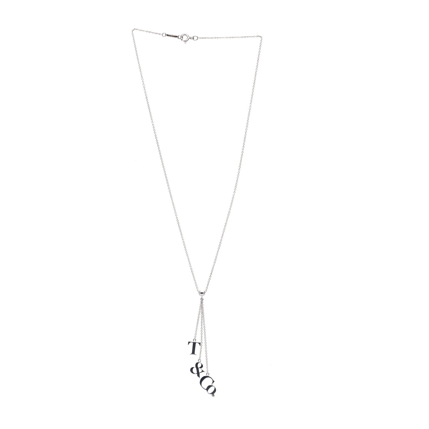 Sterling Silver Letters Lariat Necklace