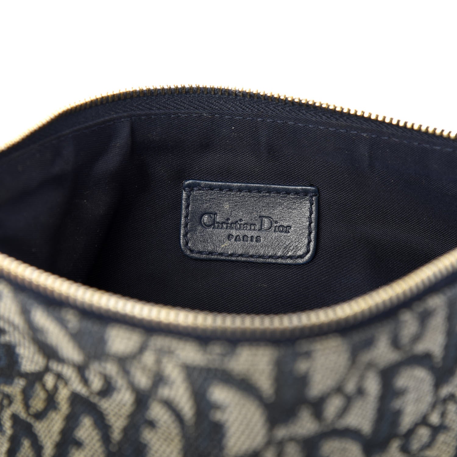 Christian Dior Monogram Mini Saddle Pochette Navy 6 of 9