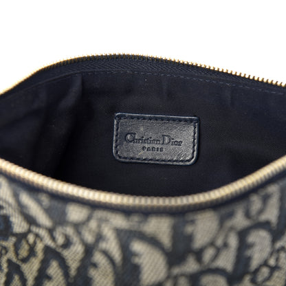 Christian Dior Monogram Mini Saddle Pochette Navy 6 of 9