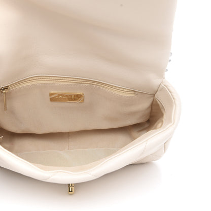 Chanel Lambskin Quilted Medium 19 Flap Beige 5 of 11