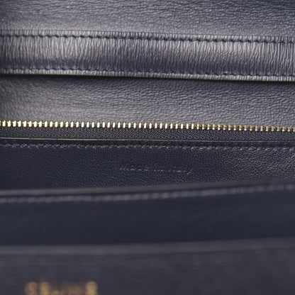 Celine Liege Calfskin Medium Classic Box Flap Bag Dark Blue 6 of 13