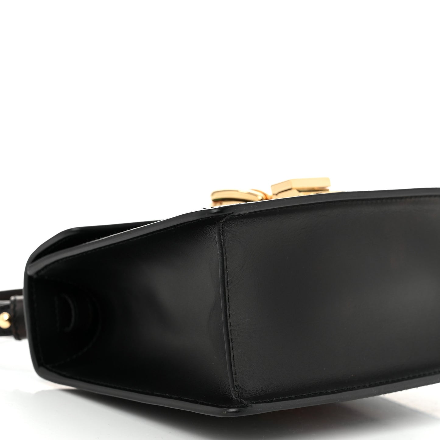 Calfskin Mini Sylvie Top Handle Bag Black
