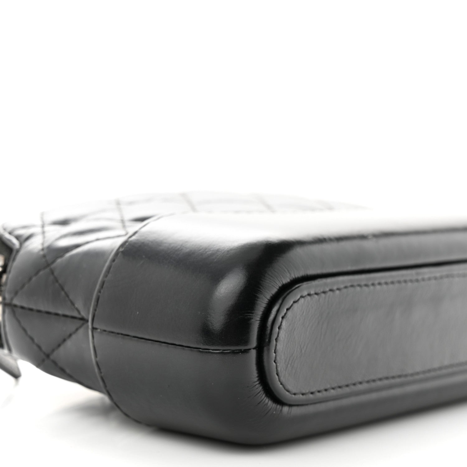 Chanel Aged Calfskin Quilted Small Gabrielle Clutch With Chain Black 12 of 13