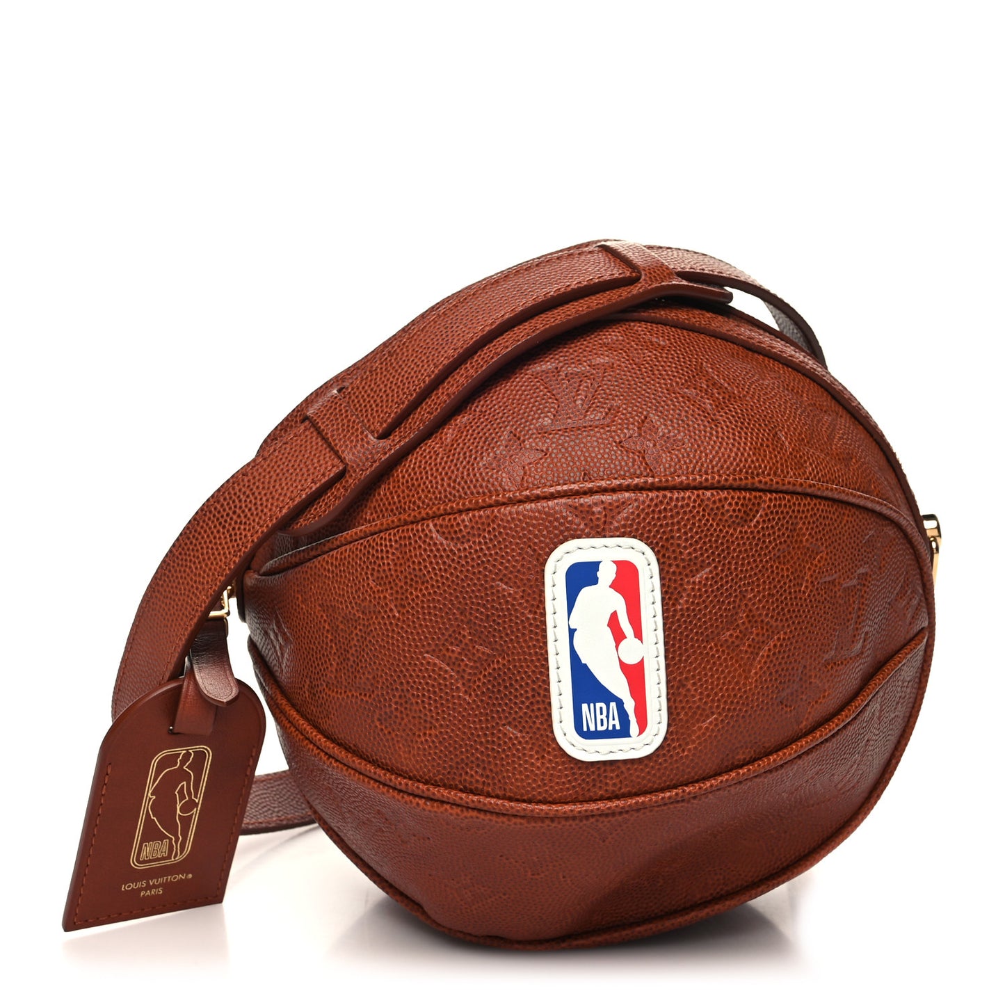X NBA Monogram Ball in Basket Brick Orange