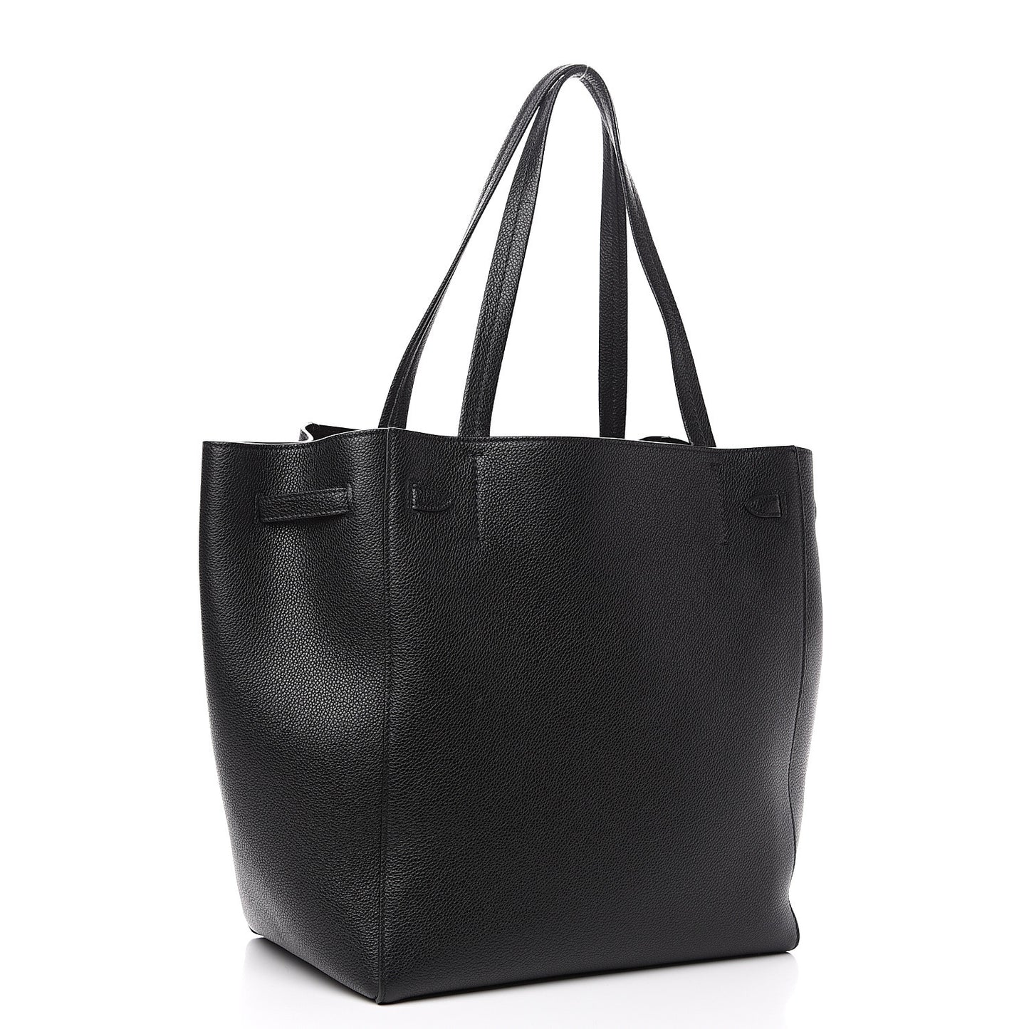 Soft Grained Calfskin Small Belt Cabas Phantom Black
