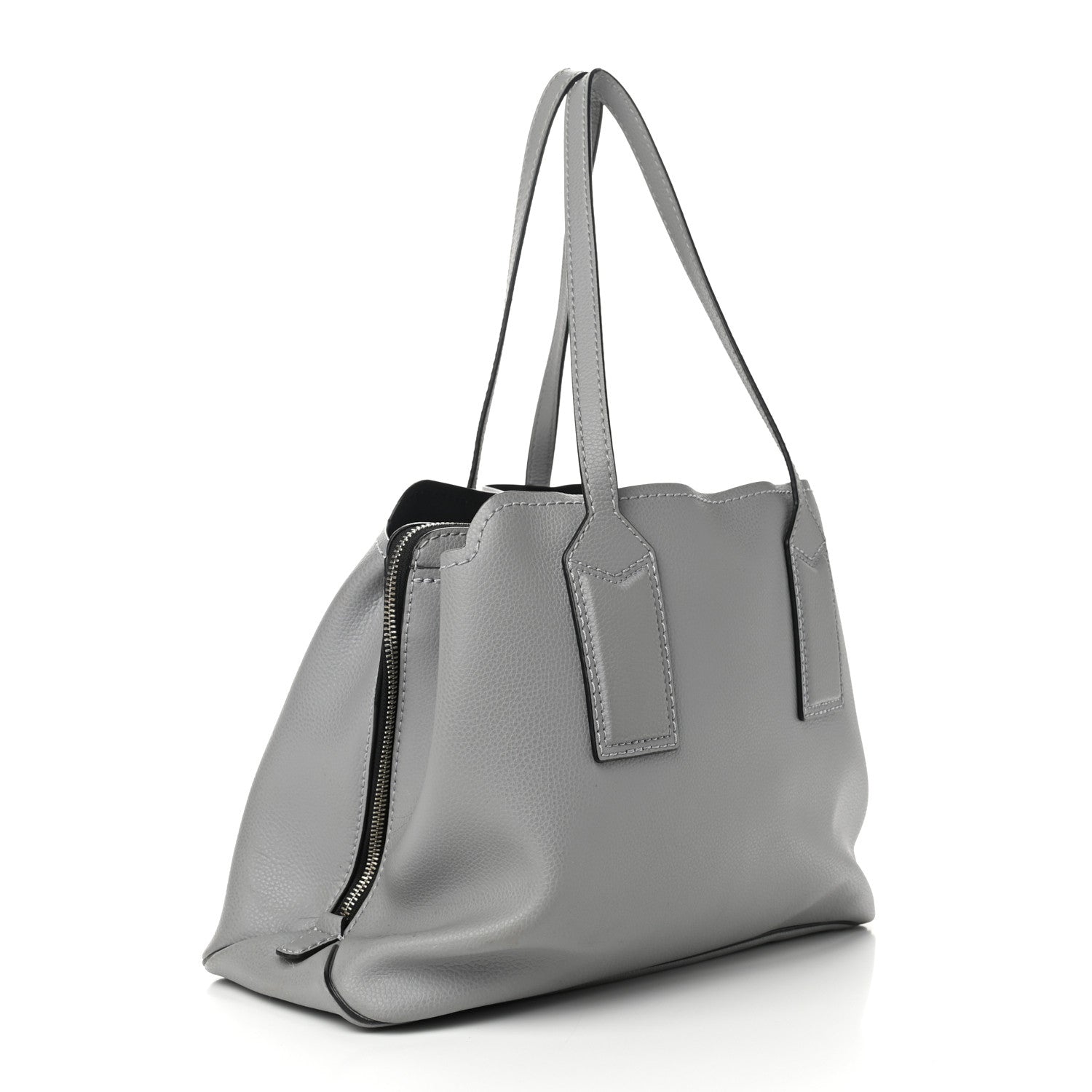 Marc Jacobs Pebbled Calfskin Editor Shopping Tote Grey 3 of 10