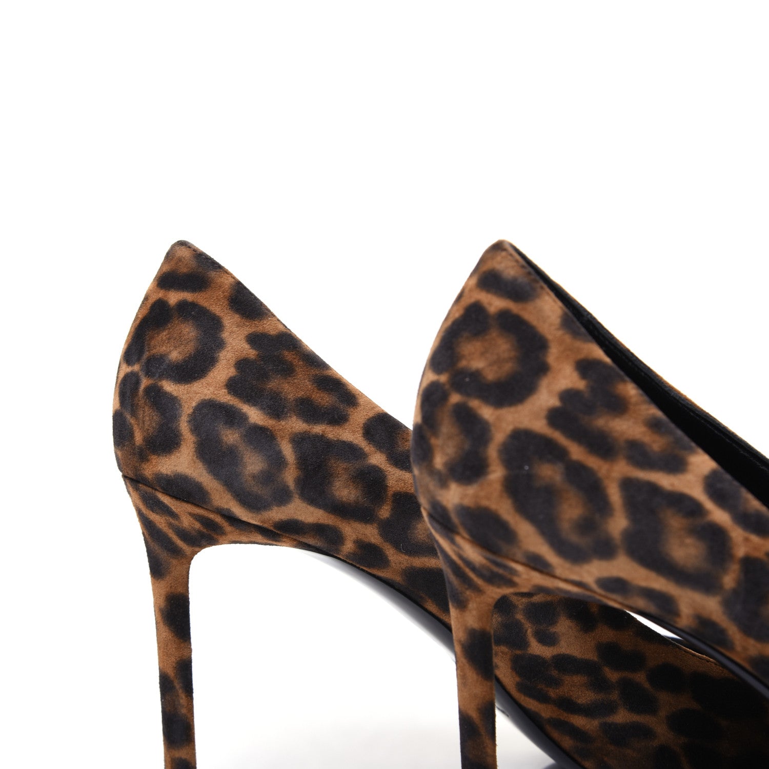 Saint Laurent Suede Leopard Printed Anja Pumps 40 Natural Coffee 12 of 13