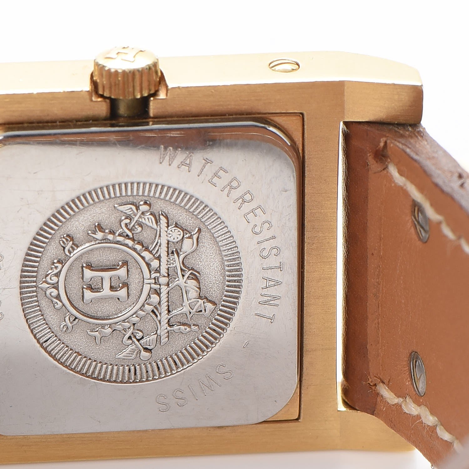 Hermes Stainless Steel Courchevel 23mm Medor Quartz Watch Gold 6 of 9