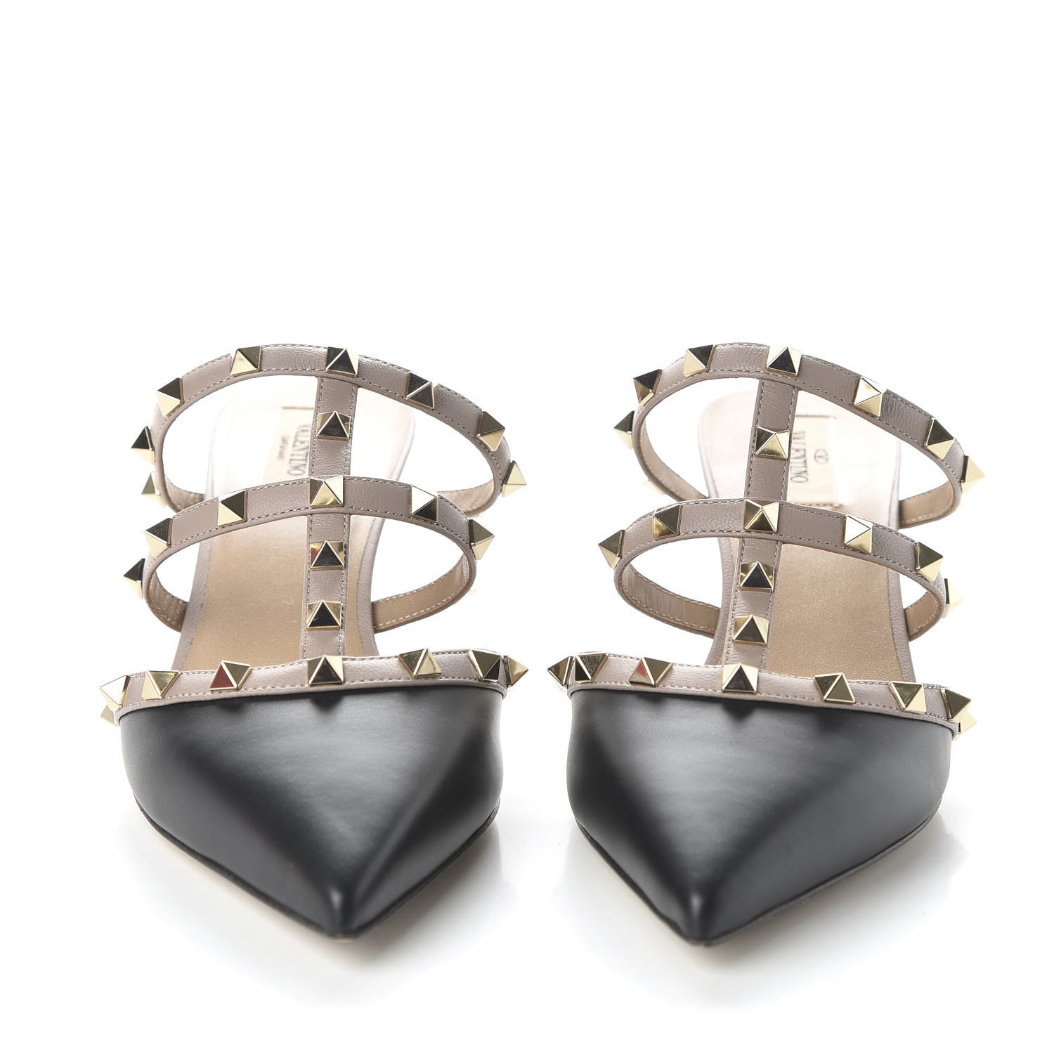 Valentino Garavani Nappa Rockstud 50mm Cage Mules 40 Black Poudre 2 of 9