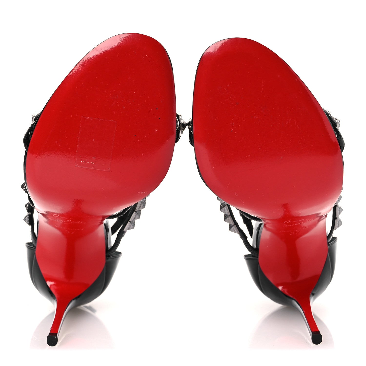 Christian Louboutin Patent Forever Girl 100 Studded Sandals 37 Black 7 of 11