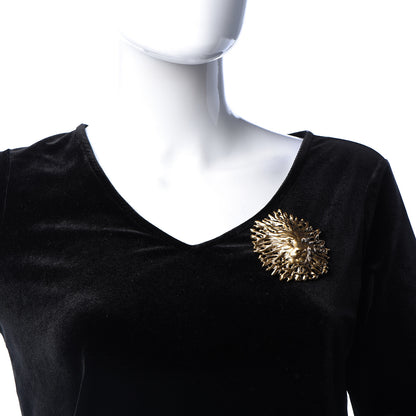 Chanel CC Lion Brooch Gold 2 of 5