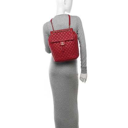 Chanel Lambskin Quilted Large Urban Spirit Backpack Red 2 of 12