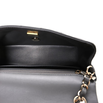 Chanel Lambskin Quilted Mini Rectangular Flap Dark Grey 5 of 11