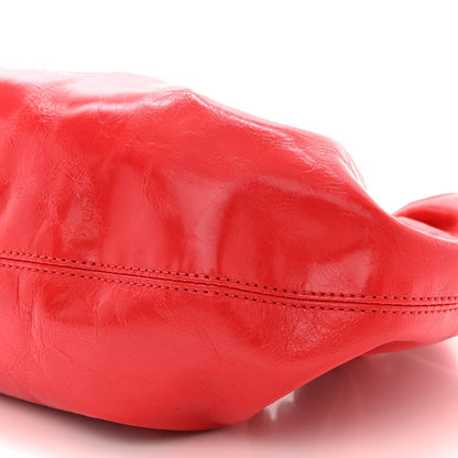 Alexander Wang Crackle Patent Calfskin Small Handle Crescent Bag Flame Red 10 of 10