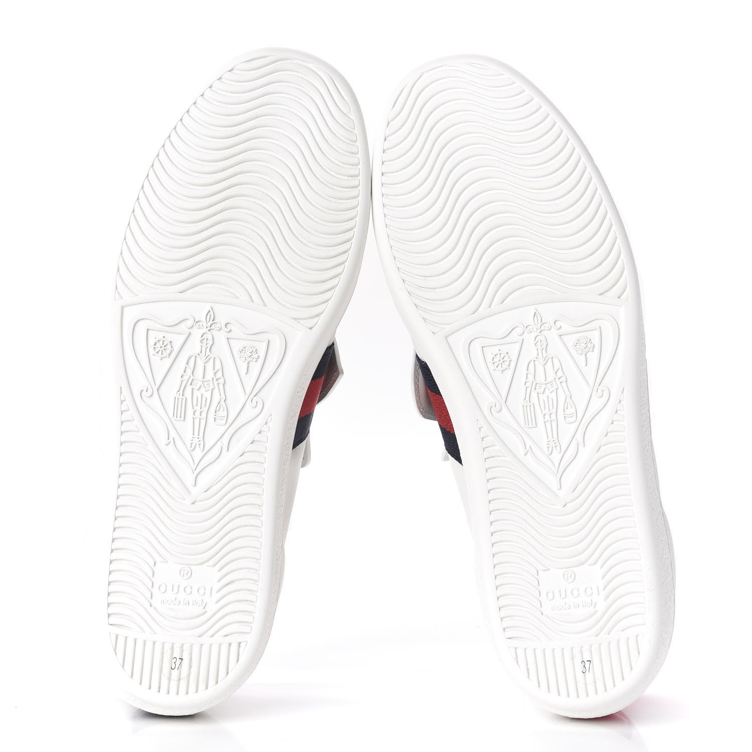Gucci Calfskin Ayers Web Womens Ace Bow Lace Sneakers 37 White 5 of 10