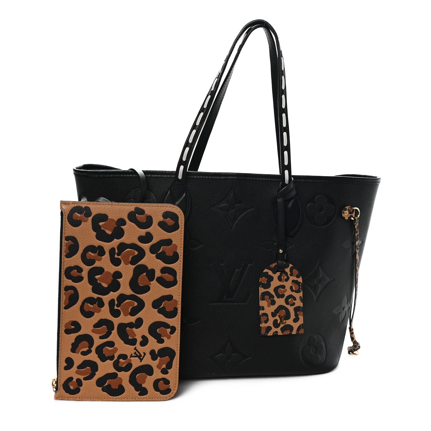 Louis Vuitton Empreinte Monogram Giant Wild at Heart Neverfull MM Black 2 of 10