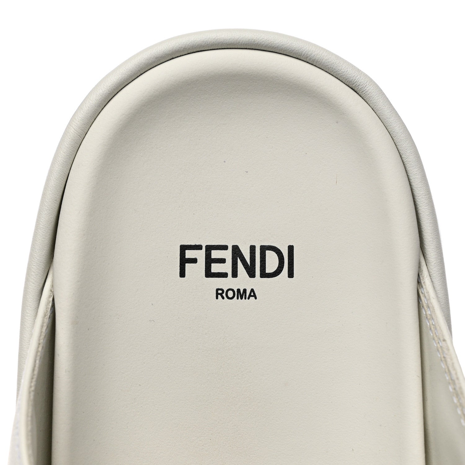Fendi Vitello Womens Fendigraphy Slide Sandals 36.5 White Ice 7 of 9
